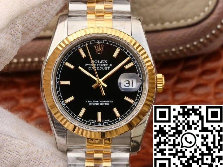 36mm Black Rolex Datejust AR Factory Dial 126233 1225